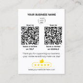 QR-Code Bewertung von Kleinunternehmen GOOGLE und Visitenkarte (Vorderseite)