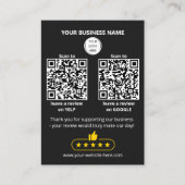 QR-Code Bewertung von Kleinunternehmen GOOGLE und  Visitenkarte (Vorderseite)