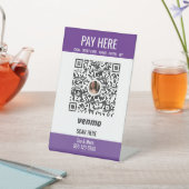 QR-Code-Bezahlung Hier zeigt das Handwerk Stand an Sockelschild (In SItu)