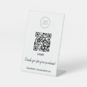 QR-Code Bezahlung Ihres Logos hier im Geschäft Sockelschild (Vorderseite)