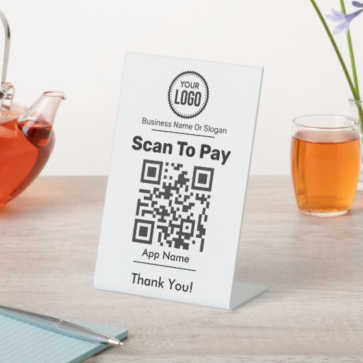 QR-Code Bezahlung per Online-E-Mail Sockelschild (In SItu)