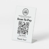 QR-Code Bezahlung per Online-E-Mail Sockelschild (Vorderseite)