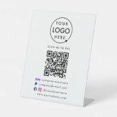 QR Code Bezahlung | Zelle Paypal Payment Business- Sockelschild (Vorderseite)