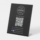 QR Code Bezahlung | Zelle Paypal Payment Business  Sockelschild (Vorderseite)