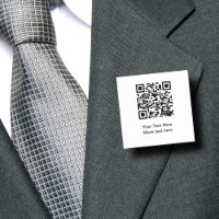 QR Code Big Information Name Tags