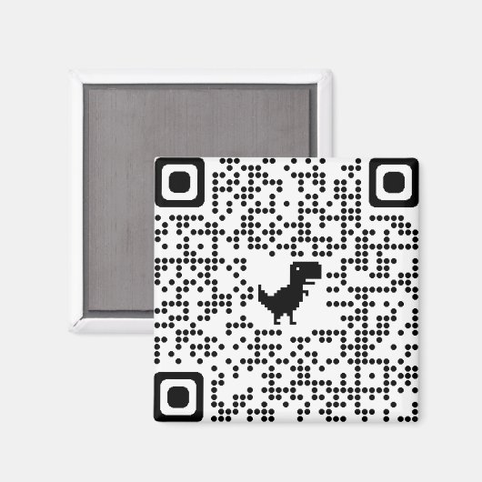 QR-Code bis Rickroll Magnet (Vorderseite/Rückseite)