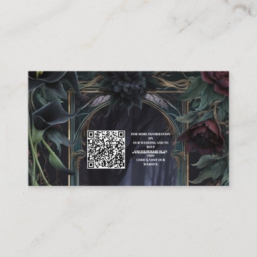 QR Code Bis zum Tod machen wir Teil Gothic Hallowe Begleitkarte (Vorderseite)