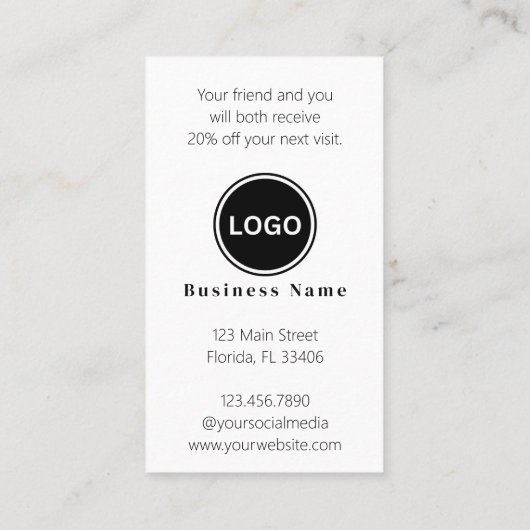 QR-Code Bitte wenden Sie sich an einen Freund Visitenkarte (Rückseite)