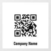QR Code Black and White Business Template  Fensteraufkleber (Blatt)