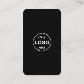 QR Code Black Business Card Social Media Visitenkarte (Rückseite)