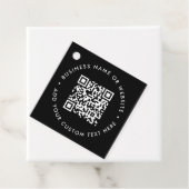 QR-Code | Black Business Modern Budget Round Geschenkanhänger (Beispiel)