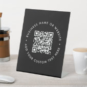QR-Code | Black Business Website Modern stilvoll Sockelschild (In SItu)