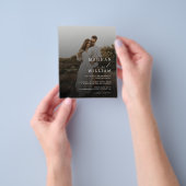 QR Code Black Foto Einladung Flyer (Gruppe)