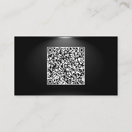 QR-Code Black Gold Business Card - Unter Hintergru Visitenkarte (Rückseite)