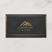 Qr Code Black Gold Modernes Minimalistisches Beruf Visitenkarte (Vorderseite)