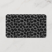 QR Code Black Leopard Print Business Card Visitenkarte (Rückseite)