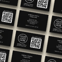 QR-Code-Black-Logo-Visitenkarte hinzufügen