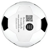 QR Code Black Modern Business Logo Fußball (Gedreht)