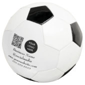 QR Code Black Modern Business Logo Fußball (Dreiviertel)