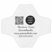 QR Code Black Modern Business Logo Fußball (Flach)