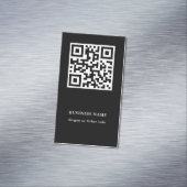 QR Code Black Simple Business Card Magnet (Beispiel)