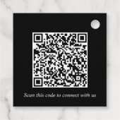 QR Code Black Vielen Dank Geschenkanhänger (Rückseite)