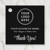 QR Code Black Vielen Dank Geschenkanhänger (Vorderseite)