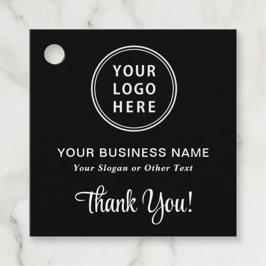 QR Code Black Vielen Dank Geschenkanhänger (Vorderseite)