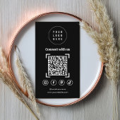QR Code Black Visitenkarte
