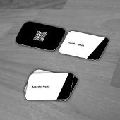Qr Code Black&White Modern Artist Visitenkarte
