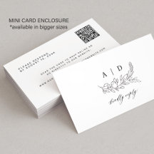 QR code black white monogram wedding website RSVP