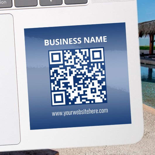 QR-Code | Blau (oder eine beliebige Farbe) strahle Aufkleber
