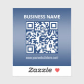 QR-Code | Blau (oder eine beliebige Farbe) strahle Aufkleber (Blatt)