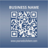 QR-Code | Blau (oder eine beliebige Farbe) strahle Aufkleber (Vorderseite)