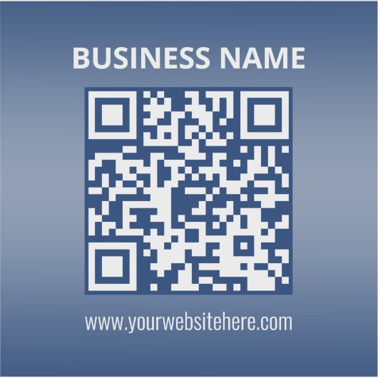 QR-Code | Blau (oder eine beliebige Farbe) strahle Aufkleber (Vorderseite)