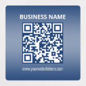QR-Code | Blau (oder eine beliebige Farbe) strahle Etiketten (Design 2)