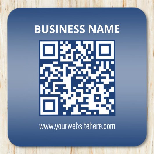 QR-Code | Blau (oder eine beliebige Farbe) strahle Getränkeuntersetzer