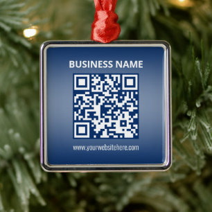 QR-Code   Blau (oder eine beliebige Farbe) strahle Ornament Aus Metall