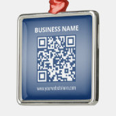 QR-Code | Blau (oder eine beliebige Farbe) strahle Ornament Aus Metall (Links)