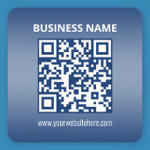 QR-Code | Blau (oder eine beliebige Farbe) strahle Quadratischer Aufkleber