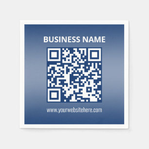 QR-Code   Blau (oder eine beliebige Farbe) strahle Serviette