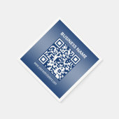 QR-Code | Blau (oder eine beliebige Farbe) strahle Serviette (Ecke)