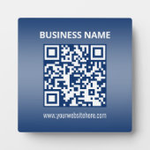 QR-Code | Blau (oder jede Farbe) Gradient Fotoplatte (Vorderseite)