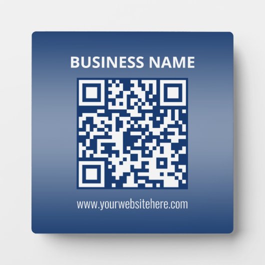 QR-Code | Blau (oder jede Farbe) Gradient Fotoplatte (Vorderseite)