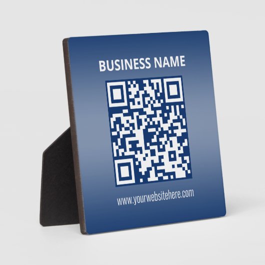 QR-Code | Blau (oder jede Farbe) Gradient Fotoplatte (Vorderseite)