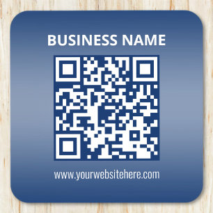 QR-Code Blau (oder jede Farbe) Gradient Getränkeuntersetzer
