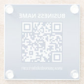 QR-Code | Blau (oder jede Farbe) Gradient Glasuntersetzer (Rückseite)