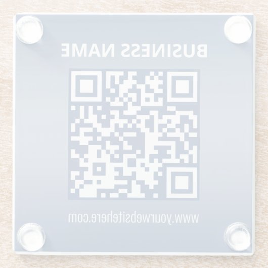 QR-Code | Blau (oder jede Farbe) Gradient Glasuntersetzer (Rückseite)
