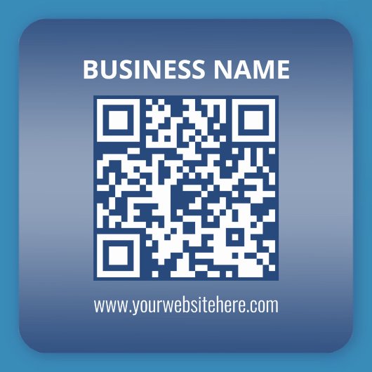 QR-Code | Blau (oder jede Farbe) Gradient Quadratischer Aufkleber
