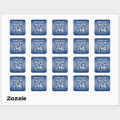 QR-Code | Blau (oder jede Farbe) Gradient Quadratischer Aufkleber (Blatt)